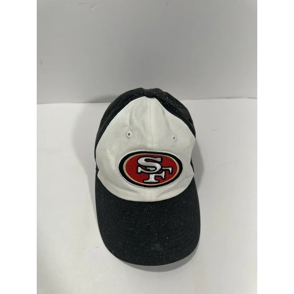 SAN FRANCISCO 49ers HAT WOMEN'S Team Apparel Glitter Sparkling Black SF Cap RAR